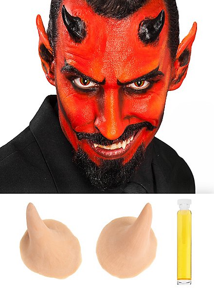 Cuernos De Látex De Diablo Con Pegamento Para Piel Mastix