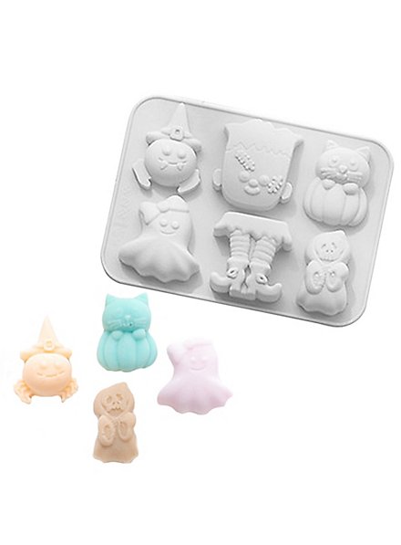 Cute scary figures silicone mould for ice cubes and for baking 6-grid