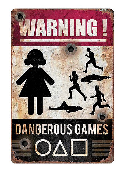 "Dangerous Games" Halloween Decorative Sign