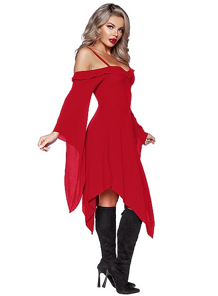 Strap Beige & Red Dress