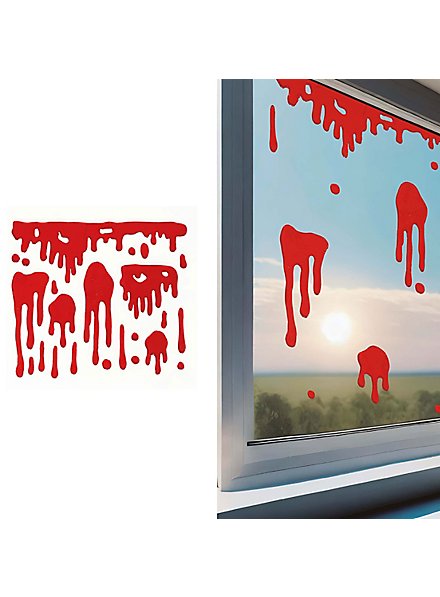 Decorazione con sangue alla finestra