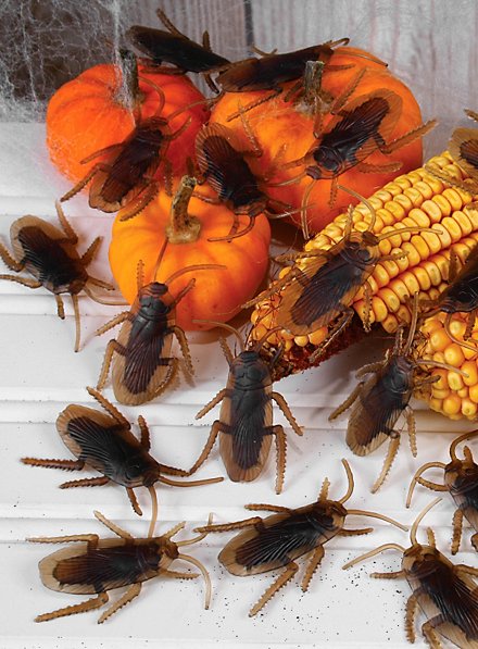 Fun World Bag O' Roaches: 40 Scarafaggi Finti In PVC Per Decorazioni Horror E Scherzi