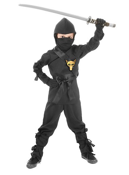 Déguisement de combattant ninja noir pour enfant