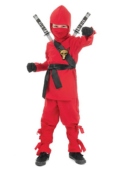 Déguisement de combattant ninja rouge pour enfant