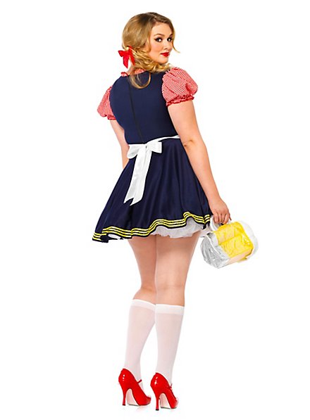 Costume Femme Serveuse Bavaroise Rouge (haut, Robe Et Tablier) Chez DeguizFetes