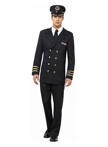 Déguisement noir d'officier de marine