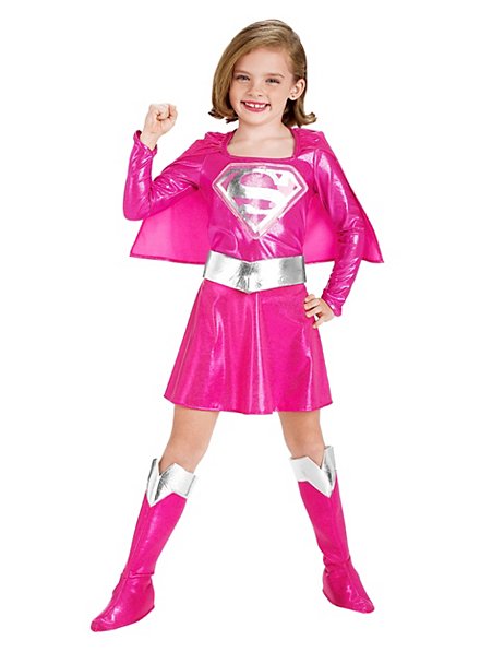 Déguisement Supergirl rose pour enfant