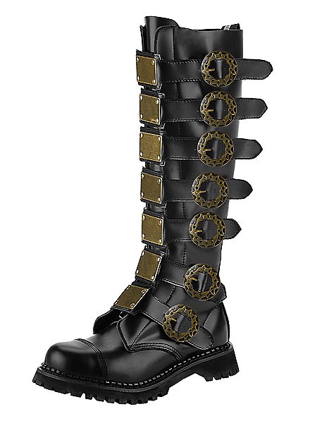 Deluxe Steampunk Boots Men black 