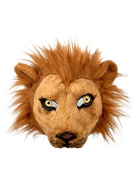 Demi-masque de lion en peluche