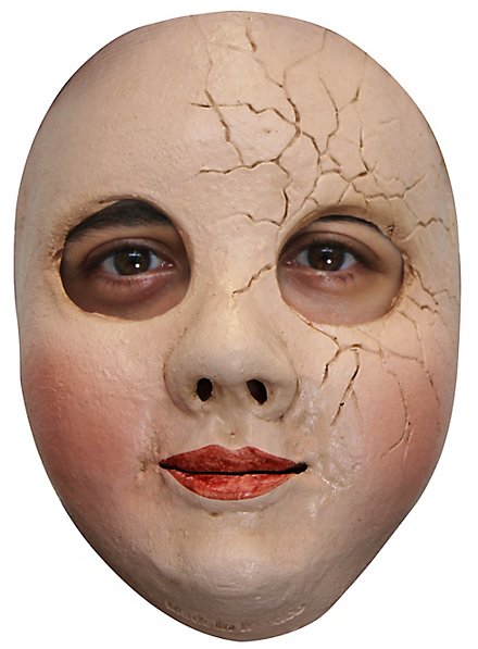 Demi-masque de poupée cassée