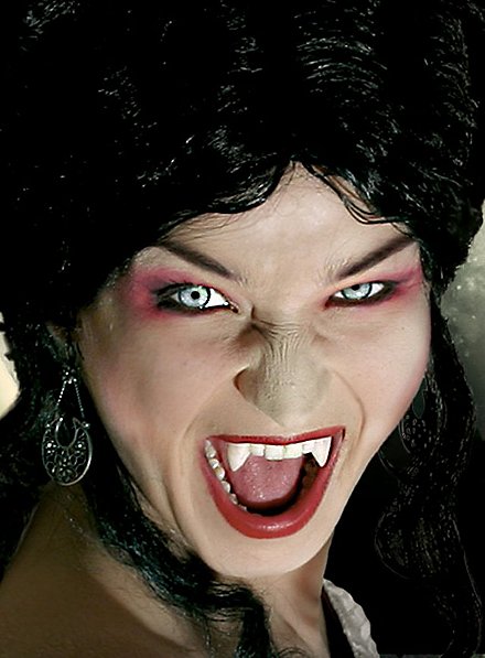 Lot de 8 paires de dents de vampire d'Halloween - 4 tailles différentes