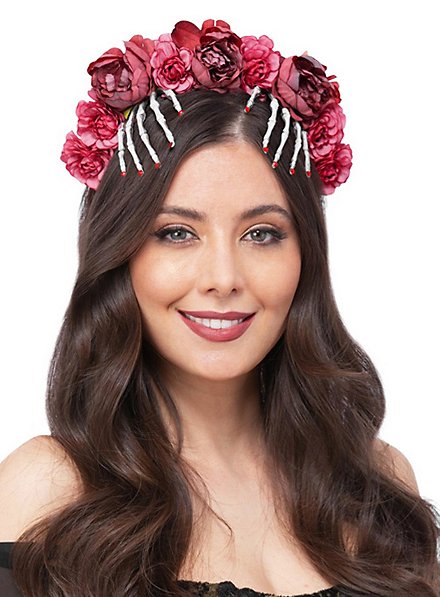 Dia de Muertos bone finger headdress