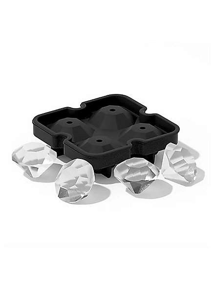 Diamond ice cube silicone mould for ice cubes and for baking 4-grid