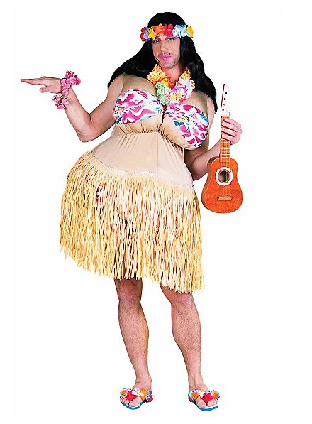 Dickes Hula Girl Kostüm