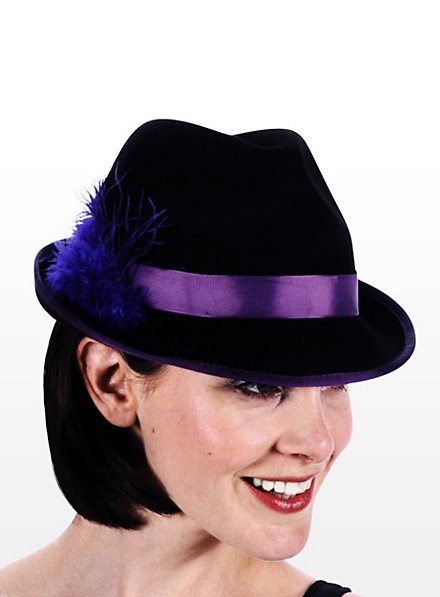 purple and black fedora