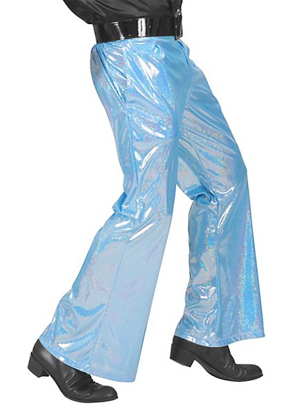 Disco Glitter Men's Trousers light blue