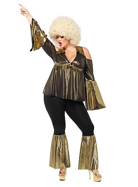 Disco Kostüm Glamour Kostüm Dame 70er Jahre Pimp-Girl  S M L XL XXL XXXL 