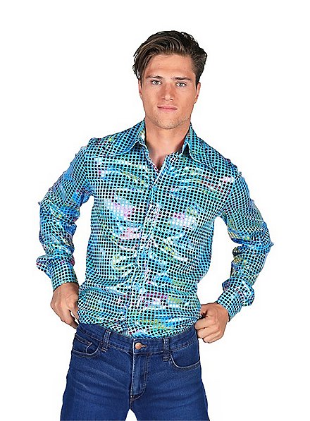 Discohemd türkis