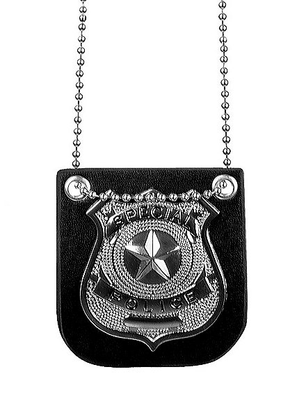 Distintivo della polizia con catena