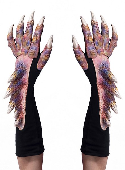 Dragon claws gloves pink