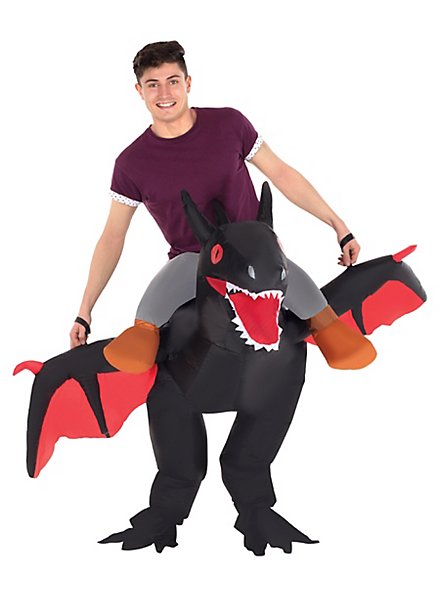 Dragon Rider black inflatable costume