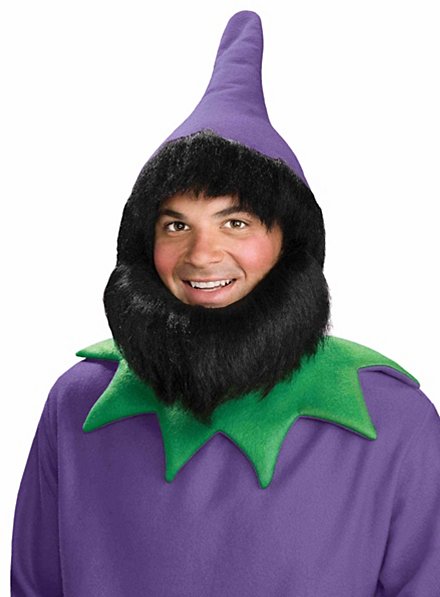 Dwarf Hat with Beard & Hair purple