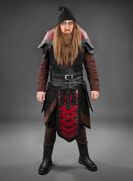 Dwarf Leather Armor Set red & black