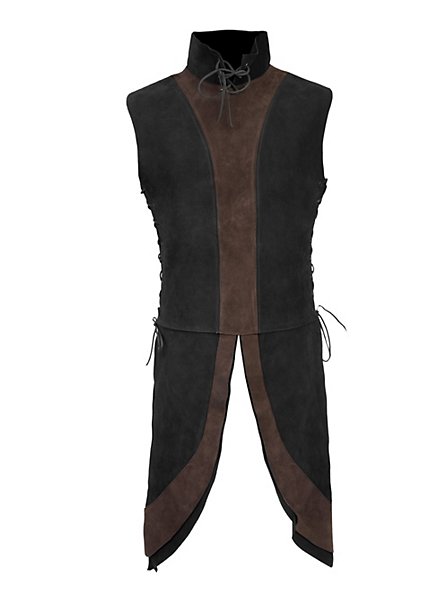 Dwarf Surcoat black-brown made of suede