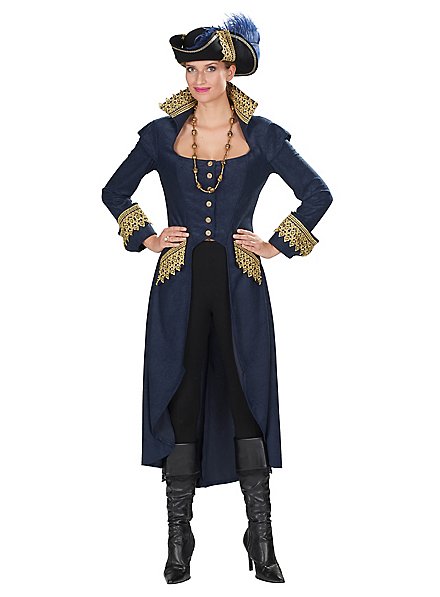Elégant manteau de pirate avec garniture en or