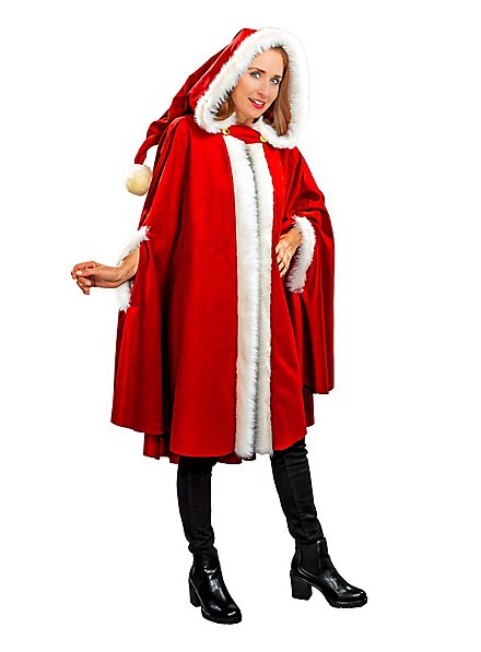 Eleganter Weihnachtsumhang mit Kapuze