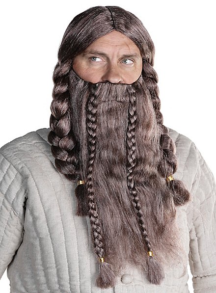 Ensemble barbe de nain avec perruque