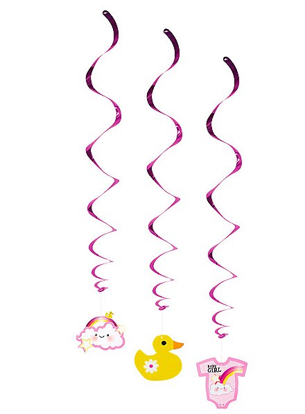 Espirales Decorativas Baby Girl 3 Piezas