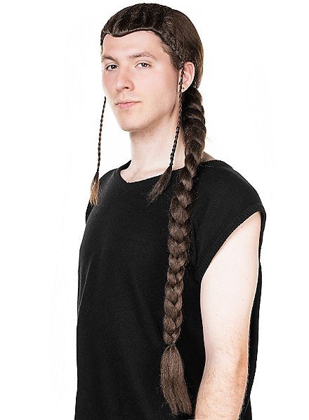 Extra long wig with braid and braids