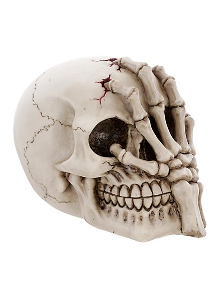 Silberner Deko-Schädel Aus Harz - Gruselig-schöne Deko Für Zuhause