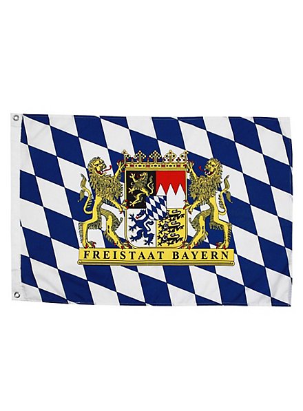 Fahne Freistaat Bayern mit Löwenwappen klein 