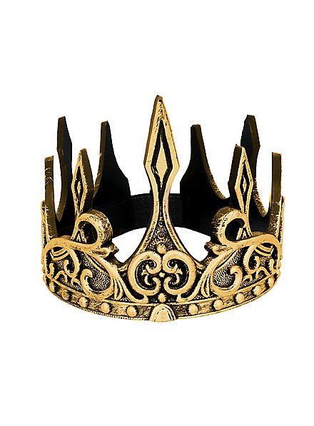 Fantasy king crown plastic gold