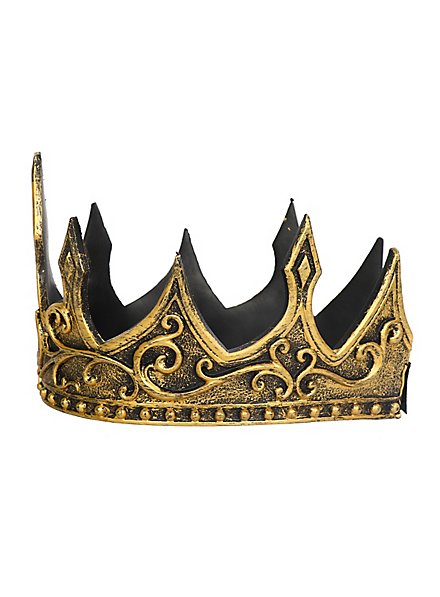 Fantasy King Crown Plastic Gold - Maskworld.com