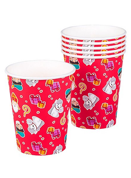 Father Christmas paper cups 6 pieces