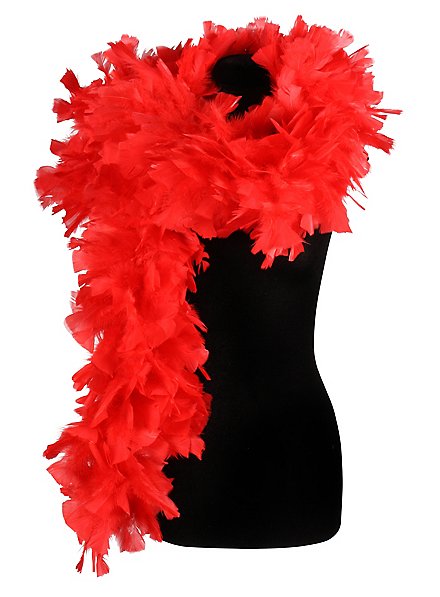 Feather boa deluxe red