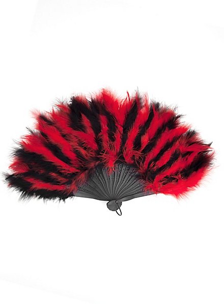 Feather Fan black-red 