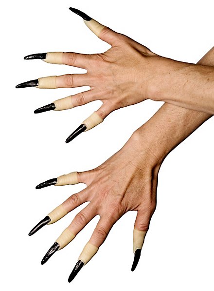 Fingerkuppen mit schwarzen Krallen