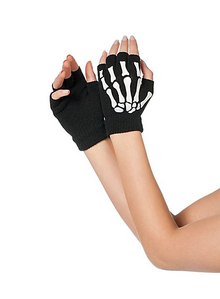 Fingerless bone gloves