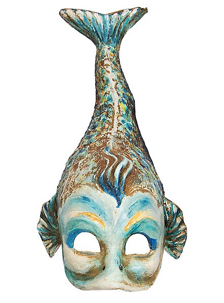 Fish blue Venetian Mask 