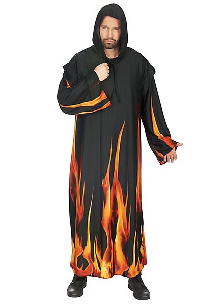 Flame demon hooded cape