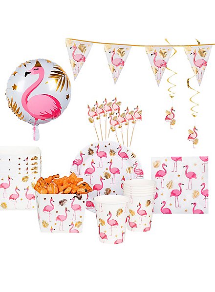 Flamingo Party Deko Set 46-teilig für 6 Personen