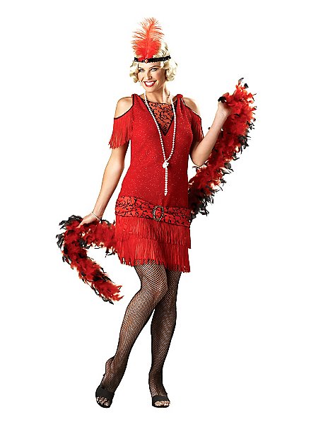 Flapper Girl rot Kostüm