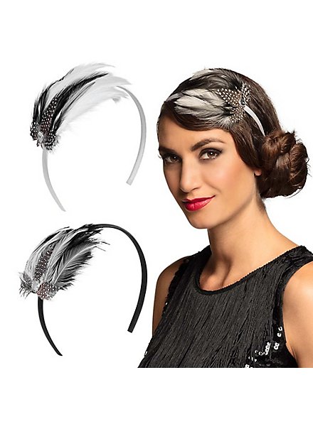 Flapper hair accessories black & white