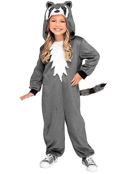 Fluffy raccoon costume for children