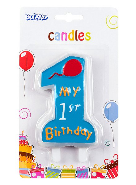 Fødselsdagslys My 1st Birthday Blå