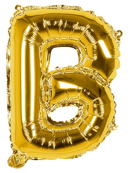 Foil balloon letter B gold 36 cm
